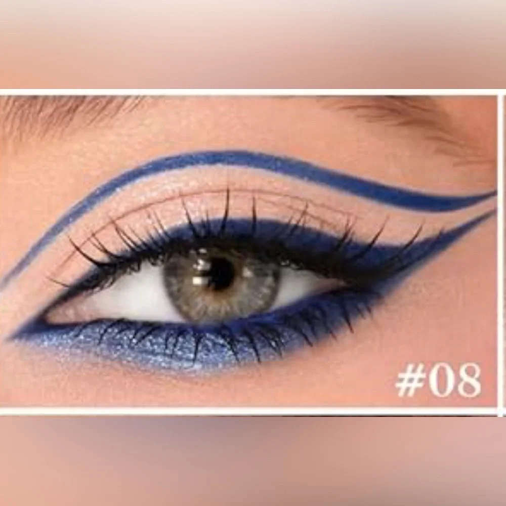Langmanni extend sturdy dexterous ultra fine eyeliner gel pen NEW shade 08 blue